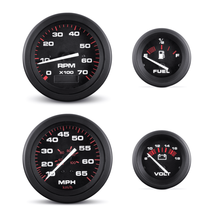 4 Gauge Set, Amega - Tach/Hr