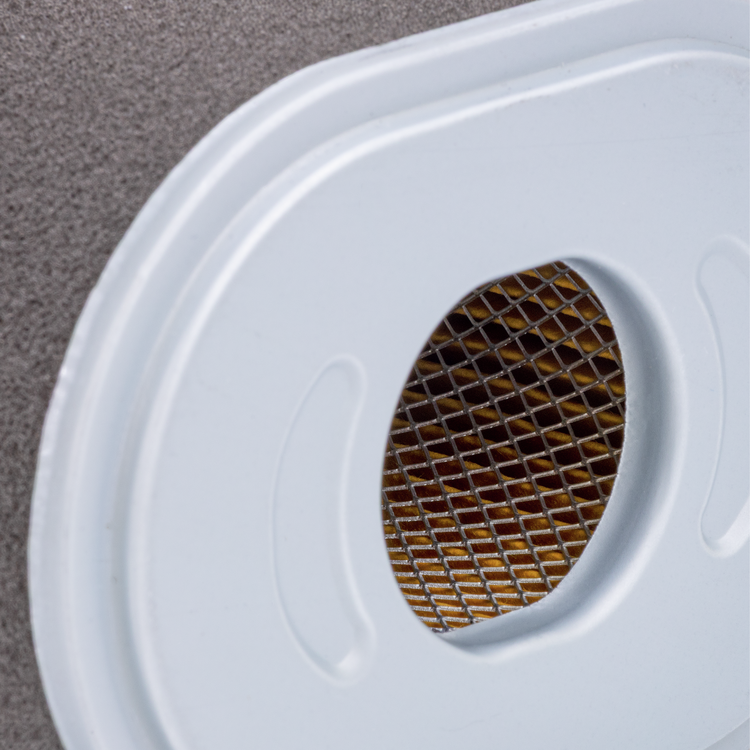 Close-up of a 7-02262 Prime Line air filter on a white background