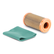 Prime Line 7-083114-1 air filter with green pre-filter on a white background