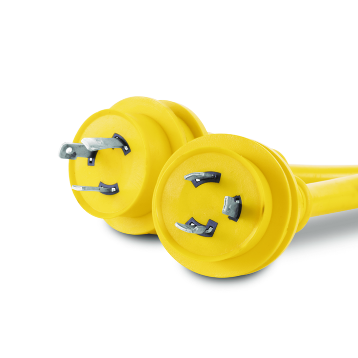 50A 125/250V (SS2-50R) Female to (2) 30A 125V (L5-30P) Male
Shore Power Reverse "Y" Adapter