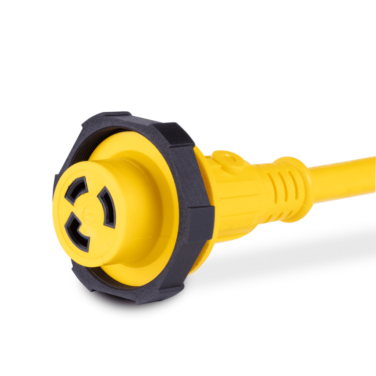 Pigtail Adapter, 15A 125V ( 5-15P) Male Straight Blade
to 30A 125V (L5-30R) Female Locking
