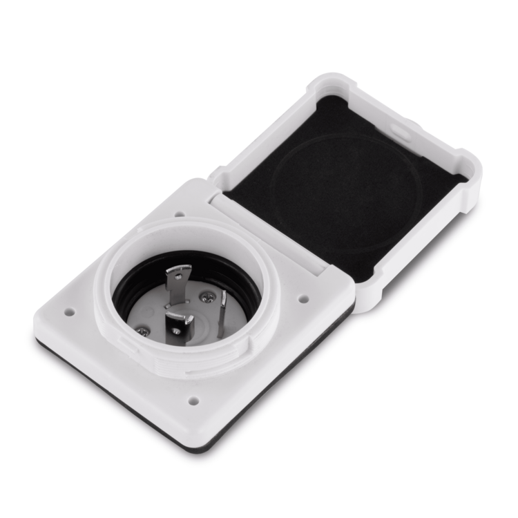 Inlet, 30A 125V, Square, 
White