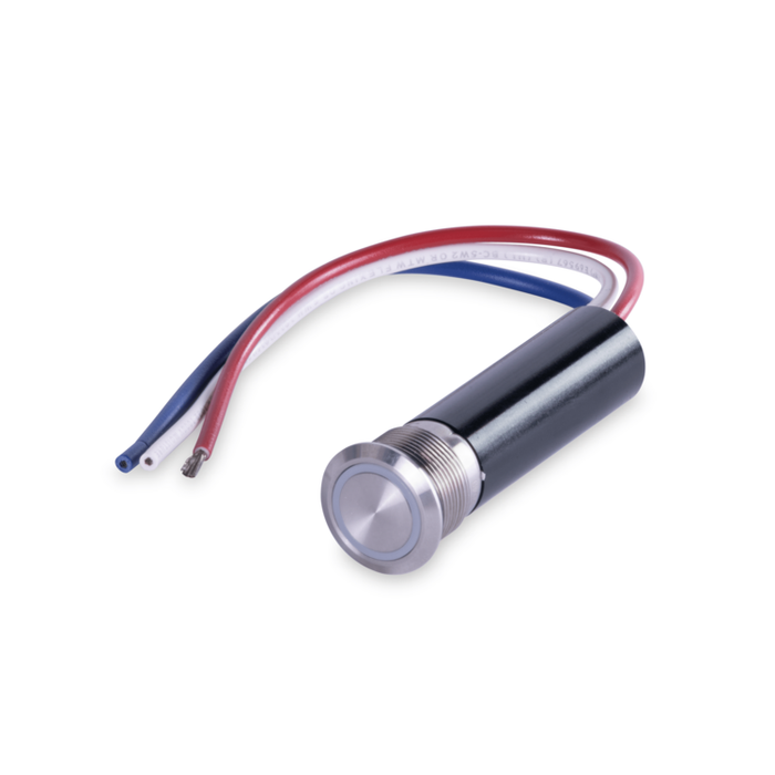 Push Button Switch, Blue/Red Halo | AV10120B