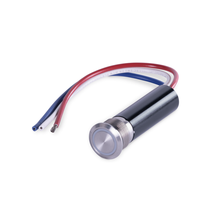 Push Button Switch, Blue/Red Halo | AV10120B