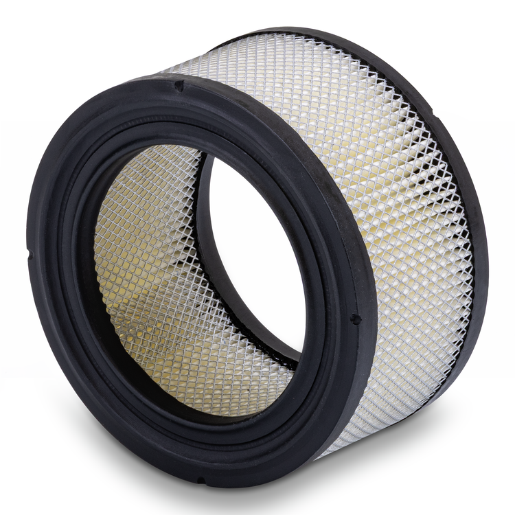Round 7-02203 Prime Line air filter with black outer rim on a white background