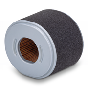 Round Prime Line 7-02709 air filter with a black foam pre-filter on a white background