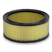Round yellow air filter on a white background