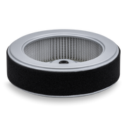 A Prime Line 7-083177 air filter wrapped in a black pre-filter on a white background