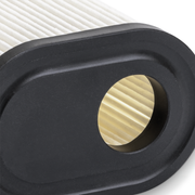 The bottom of a 7-08325 Prime Line air filter on a white background
