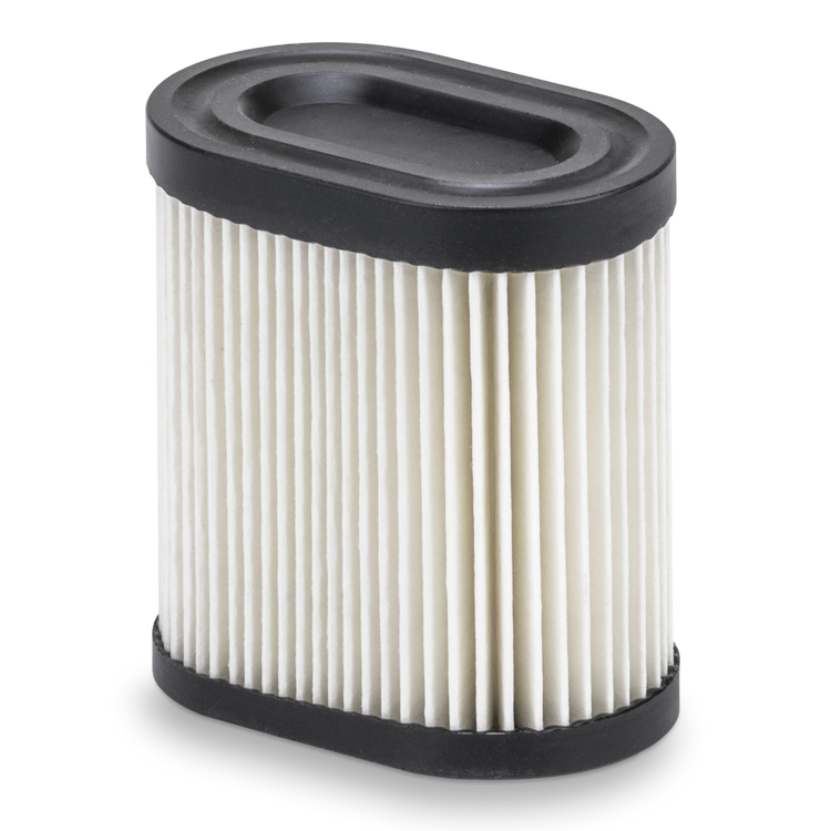 Prime Line 7-08325 air filter cartridge with black top and bottom on a white background
