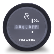 Hour meter gauge on a white background