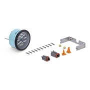 Sierra speedometer with screws and mounting brackets on a white background