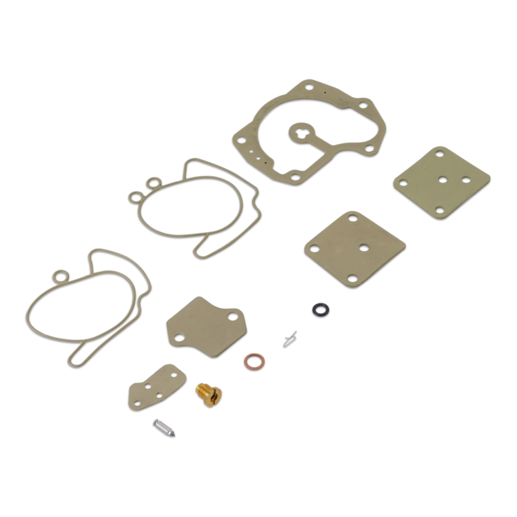 Set of gaskets and seals on a white background