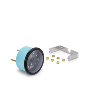 Mechanical gauge with accessories on a white background