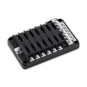 A black Sierra FS40840 fuse block cover on a white background