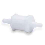 A white Prime Line fuel filter on a white background