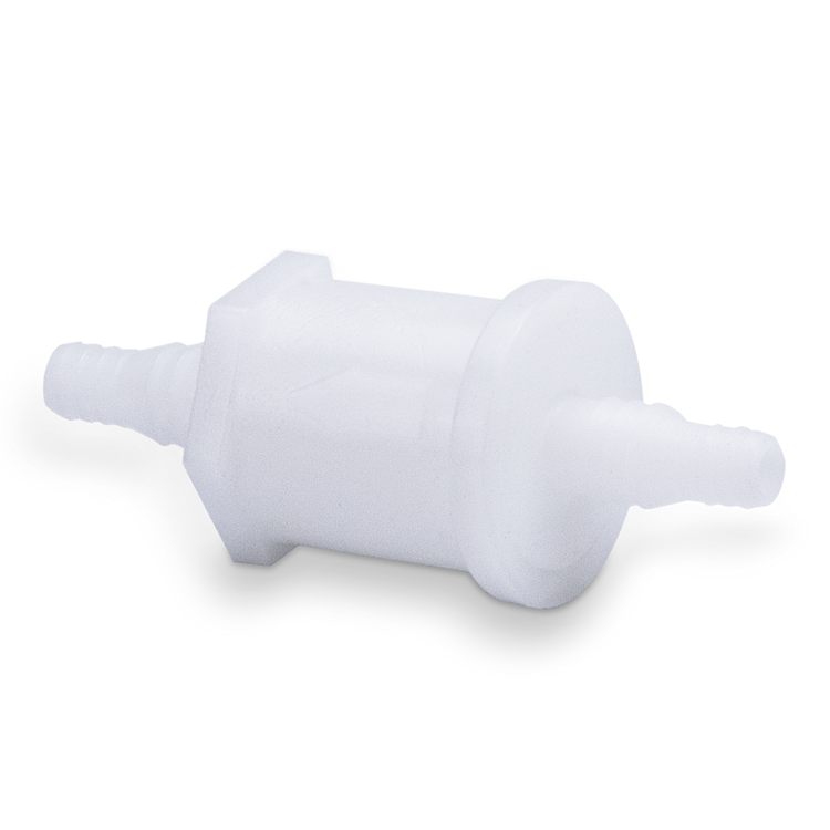 A white Prime Line fuel filter on a white background