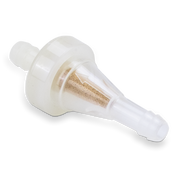 A clear Prime Line fuel filter on a white background