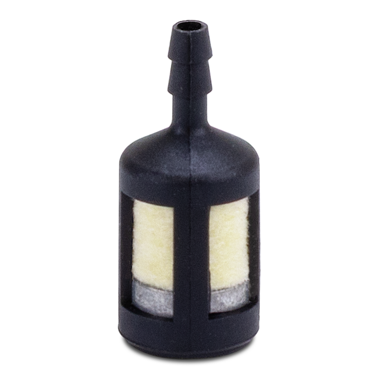 Black Prime Line 7-07180D fuel filter on a white background