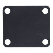 A square black fuel pump diaphragm with rounded corners and four evenly spaced circular holes, shown on a plain white background.