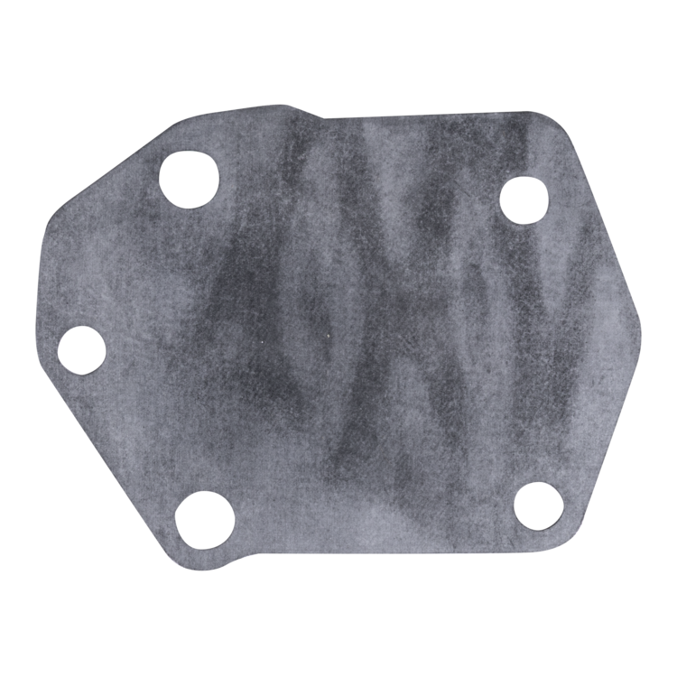 A fuel pump diaphragm with four pre-drilled circular holes, shown on a solid white background.