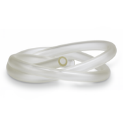 White silicone tube on a white background