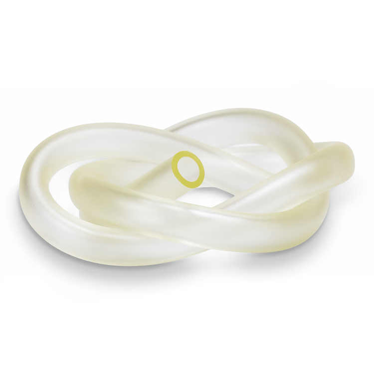 Coil of Prime Line translucent fuel tubing on a white background