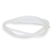 White silicone hose on a white background