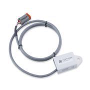 Veethree Electronics GPS receiver with a gray cable, white sensor housing, and an orange and gray connector, shown on a white background.