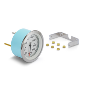 RPM gauge with accessories on a white background