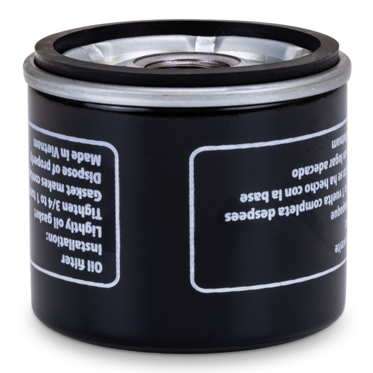 Black 7-07114D Prime Line oil filter on a white background