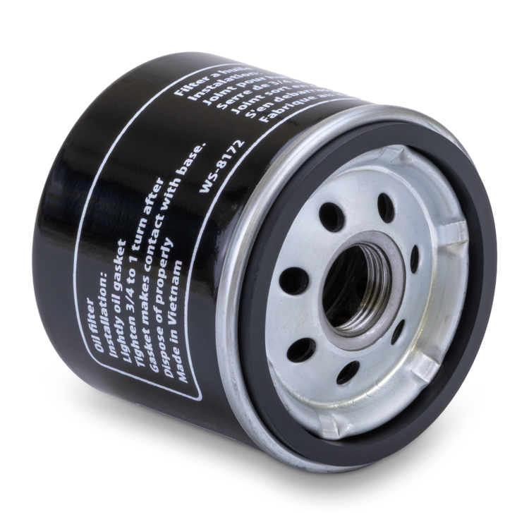 Prime Line oil filter with black and silver design on a white background