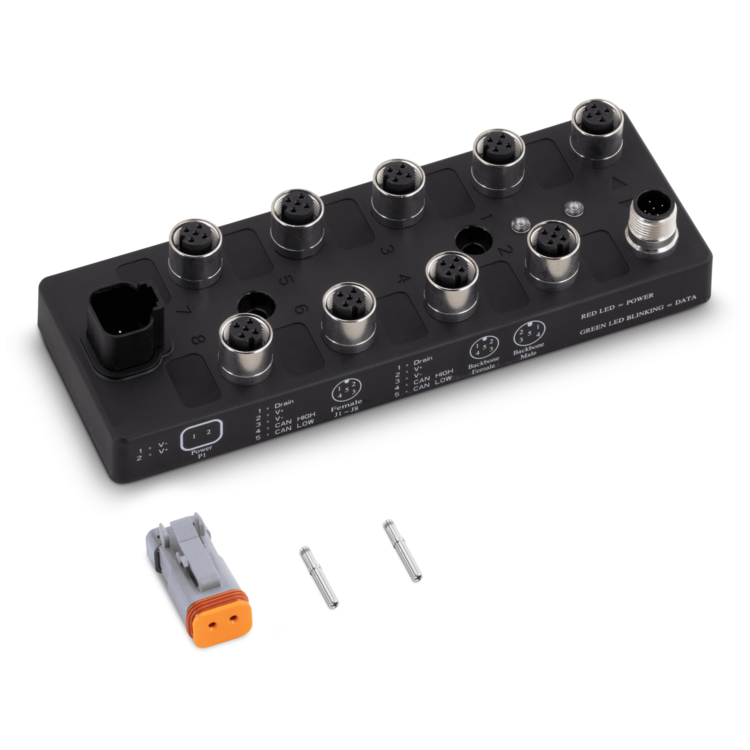 A Sierra NMEA 200 hub with connecting terminals and hardware on a white background