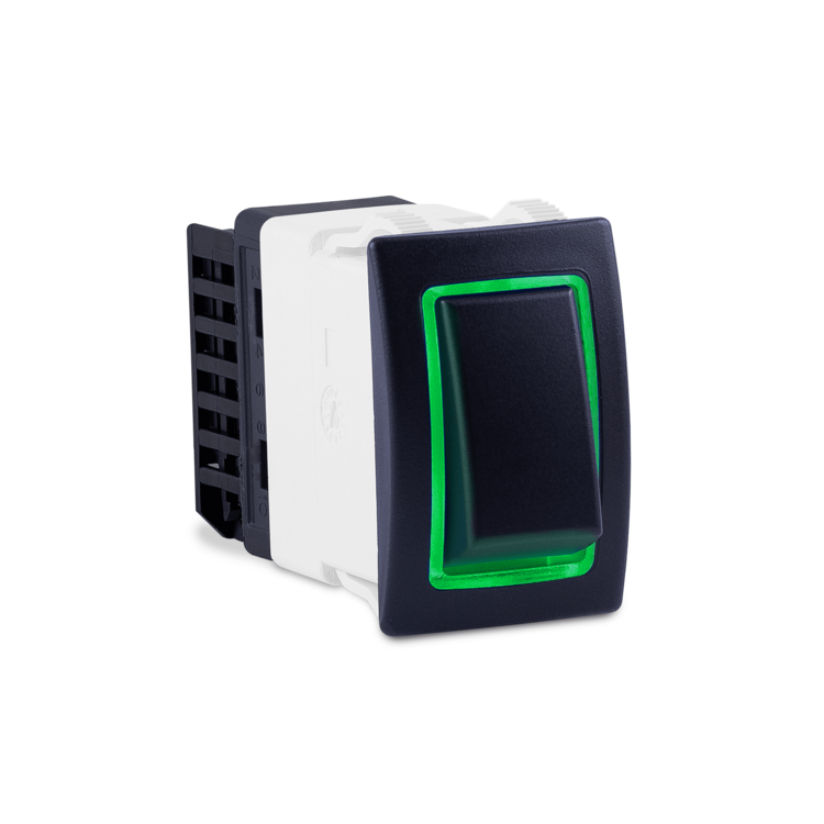 Rocker Switch, Green Halo | RK40650G