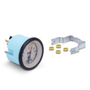 Trim gauge with mounting bracket and screws on a white background