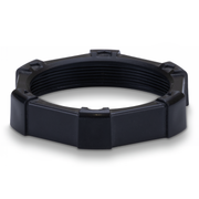 Black sealing ring on a white background