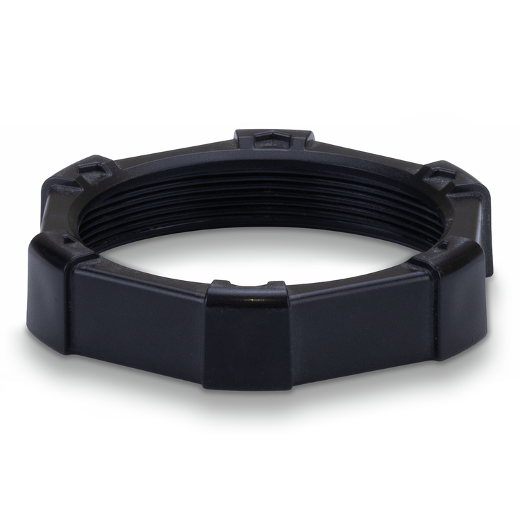 Black sealing ring on a white background