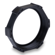 Black sealing ring on a white background