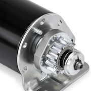 Closeup of a Prime Line 7-06819 starter motor gears on a white background