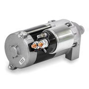Prime Line 7-06858 starter motor laying on its side on a white background