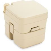 A 966 series portable Dometic toilet in parchment on a white background