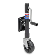 Black Sierra branded trailer jack on a white background