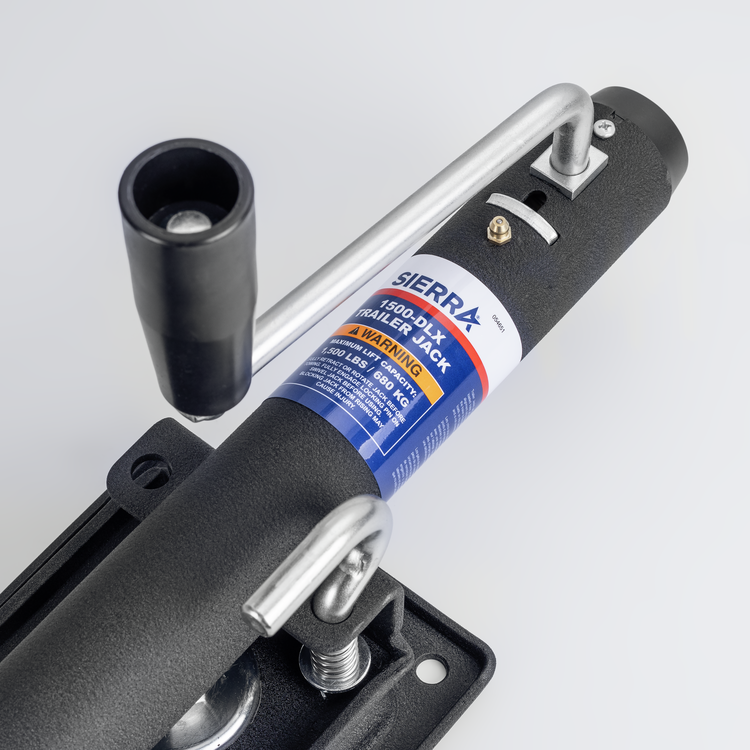 Sierra trailer jack on a white background