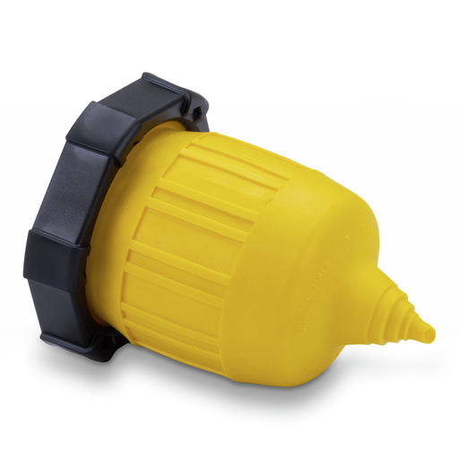 Yellow cover with black base on a white background