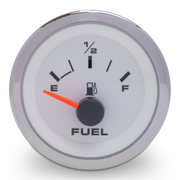 Fuel gauge with a white background