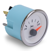 Blue trim gauge on a white background