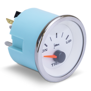 Trim gauge with white face on a white background